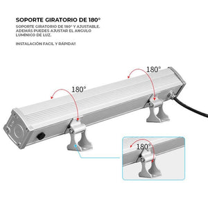 Bañador de pared LED RGB+CCT 24W control RF/WiFi | Mi Light - Barcelona Led-