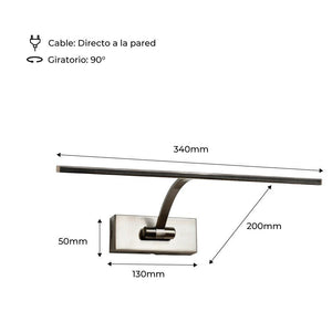 Aplique de pared para iluminación de cuadros LED 6W ajustable - Barcelona Led-Decoración