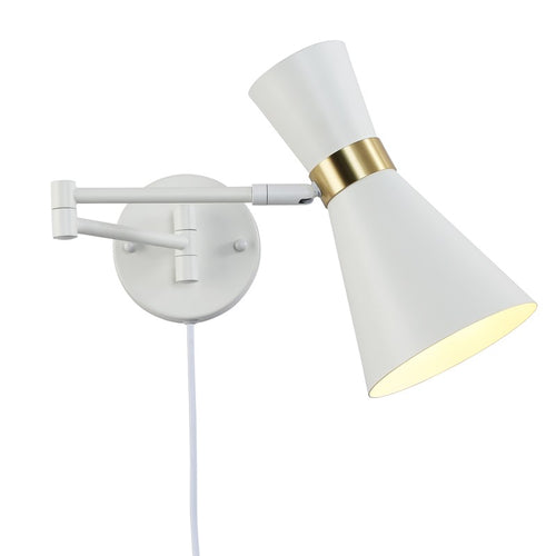 Plug-in swing arm wall sconce