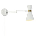 Plug-in swing arm wall sconce