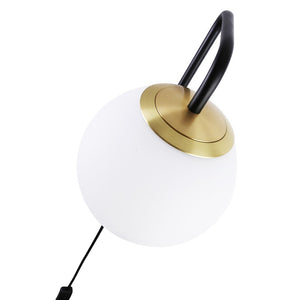 Aplique de pared bola cristal con cable y enchufe "Bilsen" - E27 (4)
