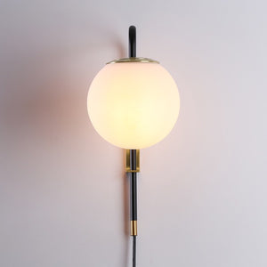 Aplique de pared bola cristal con cable y enchufe "Bilsen" - E27 (8)