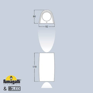 Aplique de pared LED up & down FUMAGALLI MARTA GU10 2x3,5W - Barcelona Led-Decoración