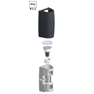 Aplique de pared FUMAGALLI "Marta 90-1" - GU10 - IP55 - 3,5W - Barcelona Led-Decoración