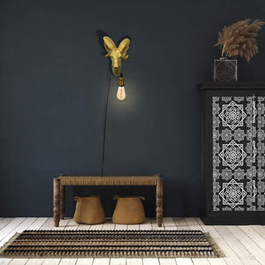 Aplique de pared Muflón Dorado "Capris" E27 - Barcelona Led-Decoración