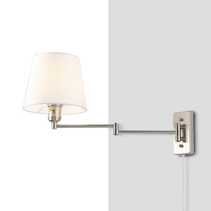 Aplique de pared con brazo articulado y enchufe "Clark" - E27 - Barcelona Led-Decoración