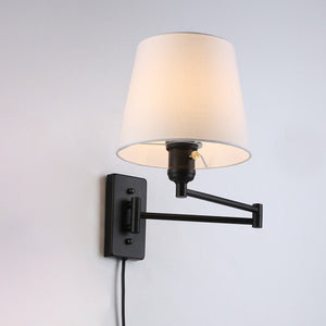 Aplique de pared con brazo articulado y enchufe "Clark" - E27 - Barcelona Led-Decoración