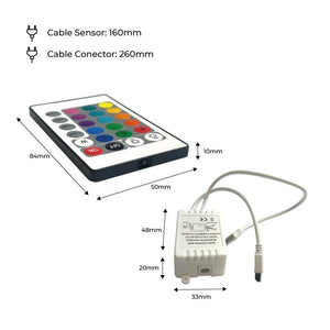 Controlador Tira LED RGB 2 Amp por canal, Control Remoto IR 24 Teclas (7)