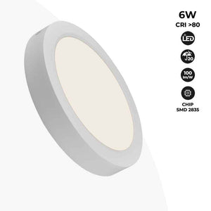 Plafón LED de superficie 6W Alta Eficiencia (16) & Plafón LED de superficie 6W Alta Eficiencia