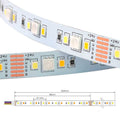 LED Strip RGB+CCT - 70W - 24V - IP20 - 5meters 5