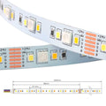 LED Strip RGB+CCT - 70W - 24V - IP20 - 5meters 5