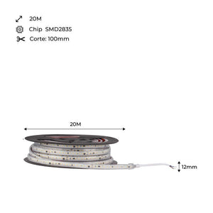 Tira LED 220V - 300W (2400xSMD2835) - 12mm - Apta exterior: IP67 - Rollo 20 metros - Barcelona Led-