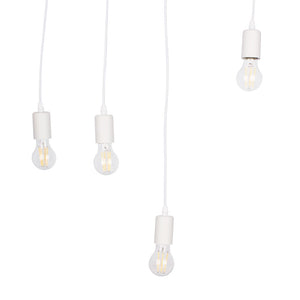 Lámpara colgante vintage madera "Otto" - 4 x E27 (8)