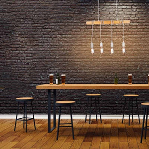 Lámpara colgante vintage madera "Otto" - 4 x E27 - Barcelona Led-Decoración