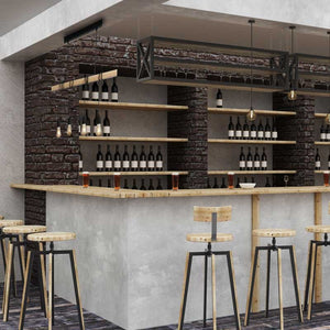 Lámpara colgante vintage madera "Otto" - 4 x E27 (20)