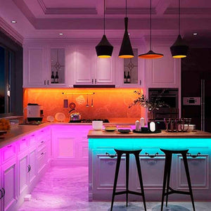 Kit tira LED RGB 5m con fuente, mando y controlador compatible 12V y 24V (7)