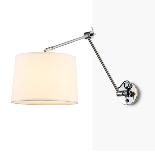 Cylindrical wall lamp with classic design and articulated design
