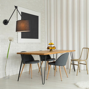 Aplique de pared cilíndrico con diseño clásico y articulado "ELBOW" E27 - Barcelona Led-Decoración