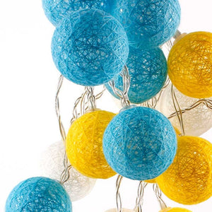 Guirnalda LED bolas de algodón 20 Bolas con USB 3m-IP44-4cm - Barcelona Led-