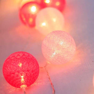 Guirnalda LED bolas de algodón 20 Bolas con USB 3m-IP44-4cm - Barcelona Led-