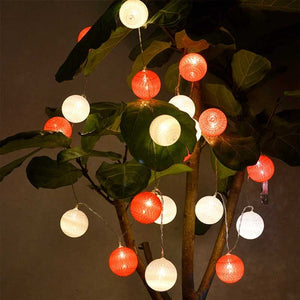 Guirnalda LED bolas de algodón 20 Bolas con USB 3m-IP44-4cm - Barcelona Led-