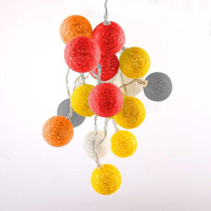 Guirnalda LED bolas de algodón 20 Bolas con USB 3m-IP44-4cm - Barcelona Led-