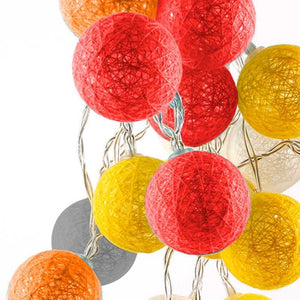 Guirnalda LED bolas de algodón 20 Bolas con USB 3m-IP44-4cm - Barcelona Led-
