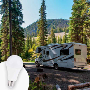 Bombilla 12-24V DC 8W E27 A60 para caravanas, camping y embarcaciones - Barcelona Led-