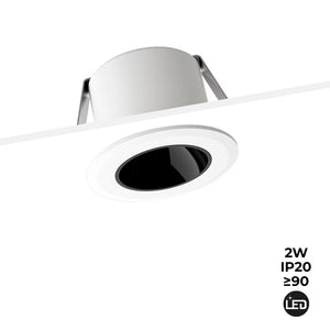Downlight LED Mini 2W - Chip OSRAM - Bajo UGR - CRI 90 - Ø 30mm