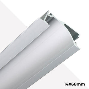 Perfil empotrable bañador de pared zócalo 14x68mm (2mt) - Barcelona Led-