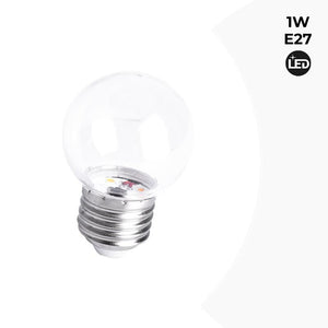Bombilla LED E27 1W Transparente - Barcelona Led-