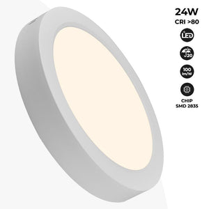 Plafón LED de superficie 24W Alta Eficiencia (5) & Plafón LED de superficie 24W Alta Eficiencia