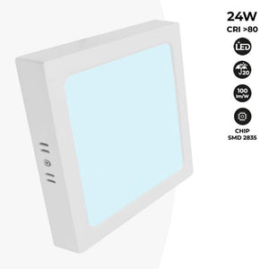 Plafón LED cuadrado de superficie 24W Alta Eficiencia - Barcelona Led-