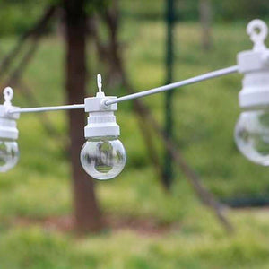 Guirnalda LED cable blanco 10 bombillas LED 3000ºK - 8 metros - Barcelona Led-