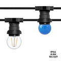 IP44 6,5m series connectable Outdoor Garland with 10 E27 sockets 3