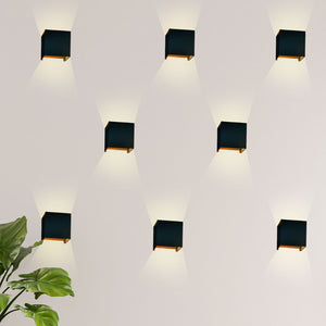 Pack de 8 Apliques de pared "KURTIN" 6W luz up and down regulable (2)