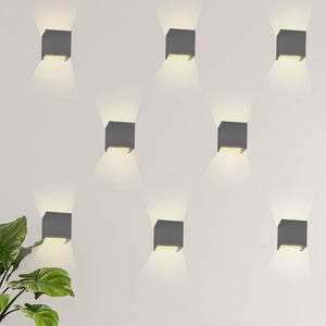 Pack de 8 Apliques de pared "KURTIN" 6W luz up and down regulable - Barcelona Led-Decoración