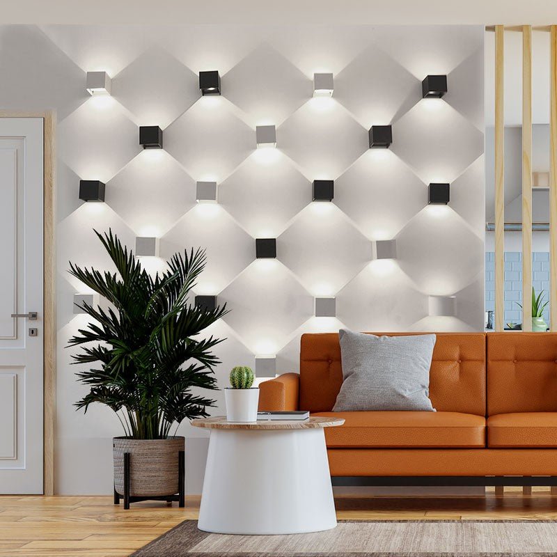 Pack de 8 Apliques de pared "KURTIN" 6W luz up and down regulable (1)