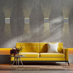 Pack de 2 Apliques de pared "KURTIN" 6W apertura de luz regulable (40)