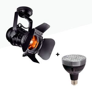 Pack Lámpara de techo o pared "CINEMA" con Bombilla LED PAR30 E27 (2)