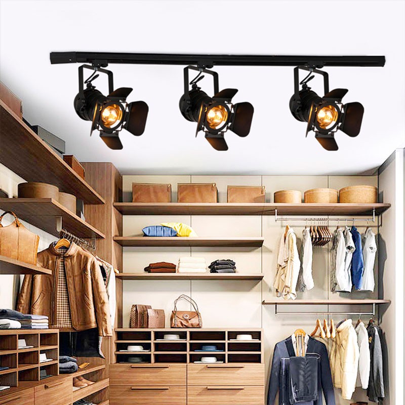 Pack Foco de carril monofásico orientable "CINEMA" con Bombilla LED PAR30 E27 (8)