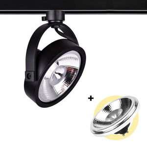 Pack Foco LED de carril trifásico + Bombilla LED AR111 GU10 - Barcelona Led-