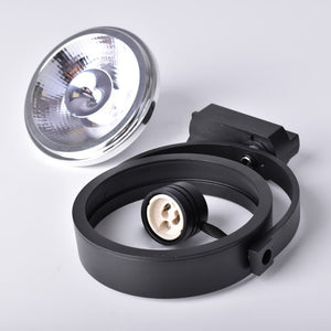 Pack Foco LED de carril monofásico + Bombilla LED AR111 GU10 (10)