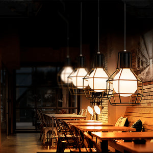 Lámpara colgante vintage tipo jaula "AZOR" - Barcelona Led-Decoración