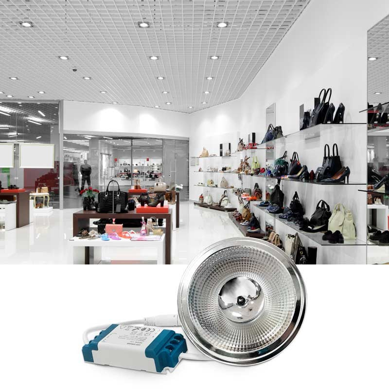 Bombilla LED AR111 12W regulable - 12º - Driver externo - 3000K (1)