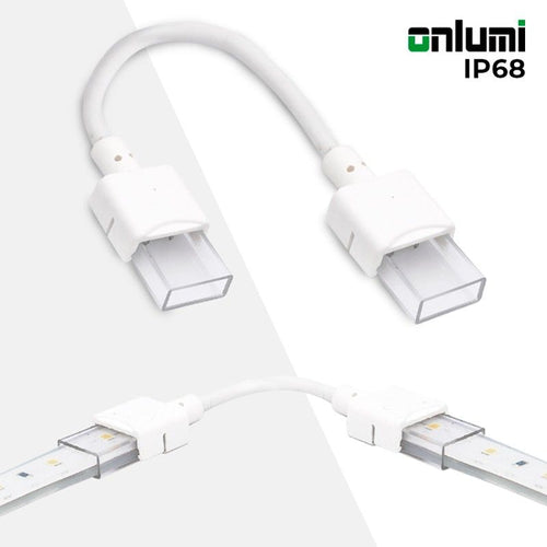 Waterproof LED strip connector with cable - 2 pins - 10 mm strip - IP68