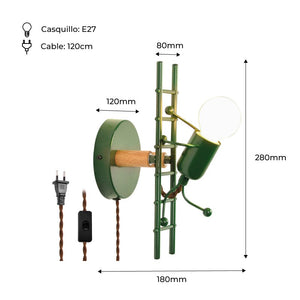Aplique de Pared "Doll " - Con interruptor y enchufe - E27 (16)