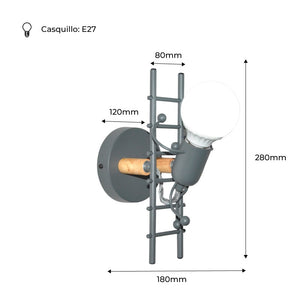 Aplique de pared decorativo "Doll" - E27 (23)
