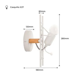 Aplique de pared decorativo "Doll" - E27 (25)
