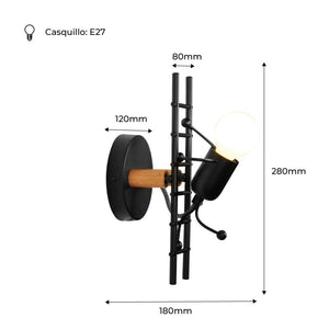 Aplique de pared decorativo "Doll" - E27 (26)